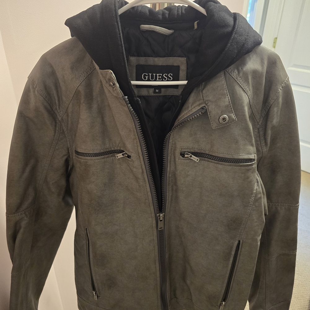 Guess Gray Bomber Jacket with Modern Design